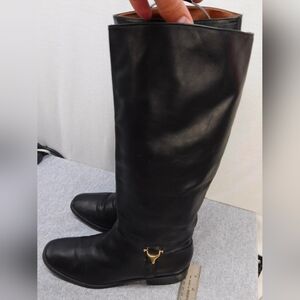 Etienne Aigner Black Leather Derby Shoes Vintage